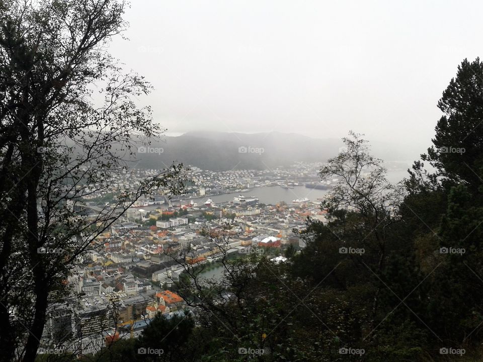 Bergen from the Fløyen