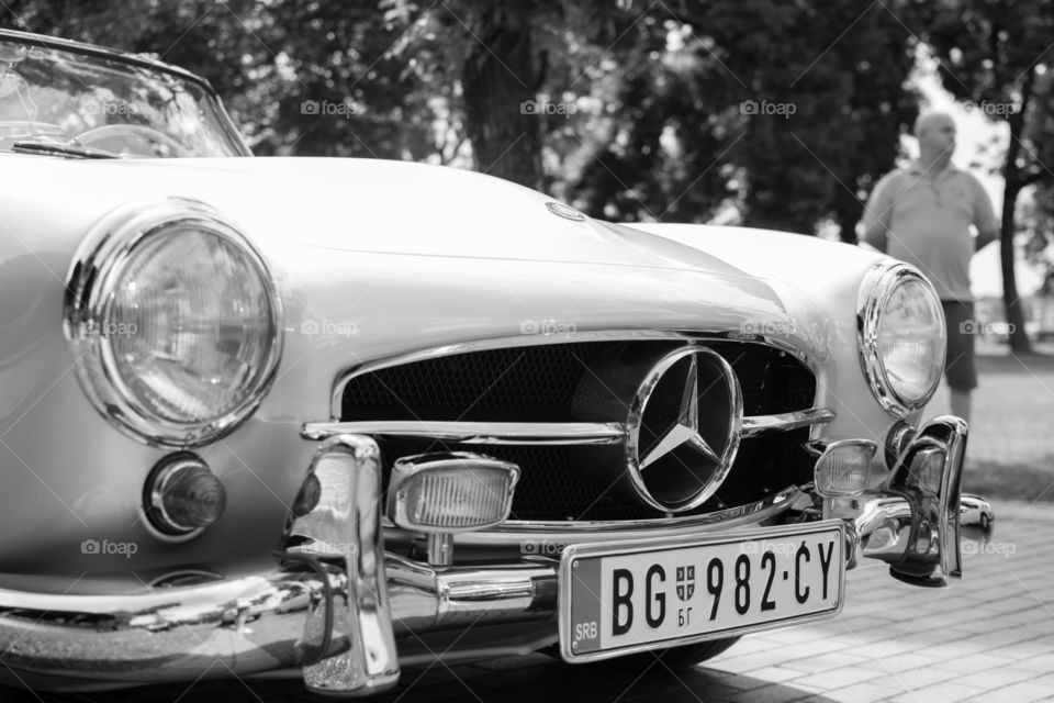 vintage mercedes benz car 190SL from 1962