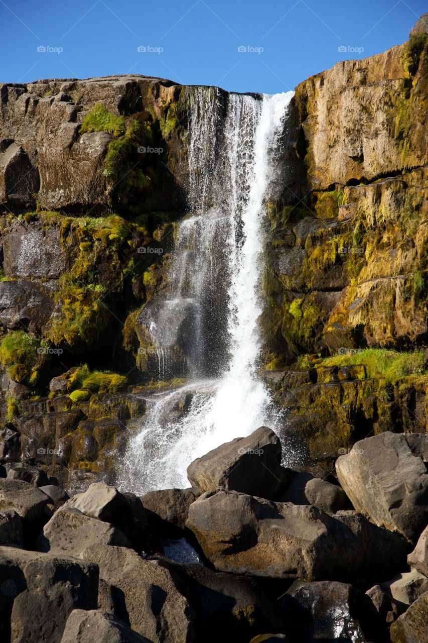 Oxara fall on Iceland. 