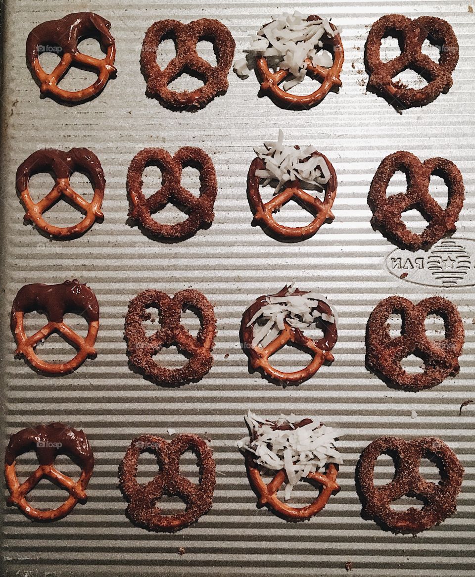 Holiday pretzel baking