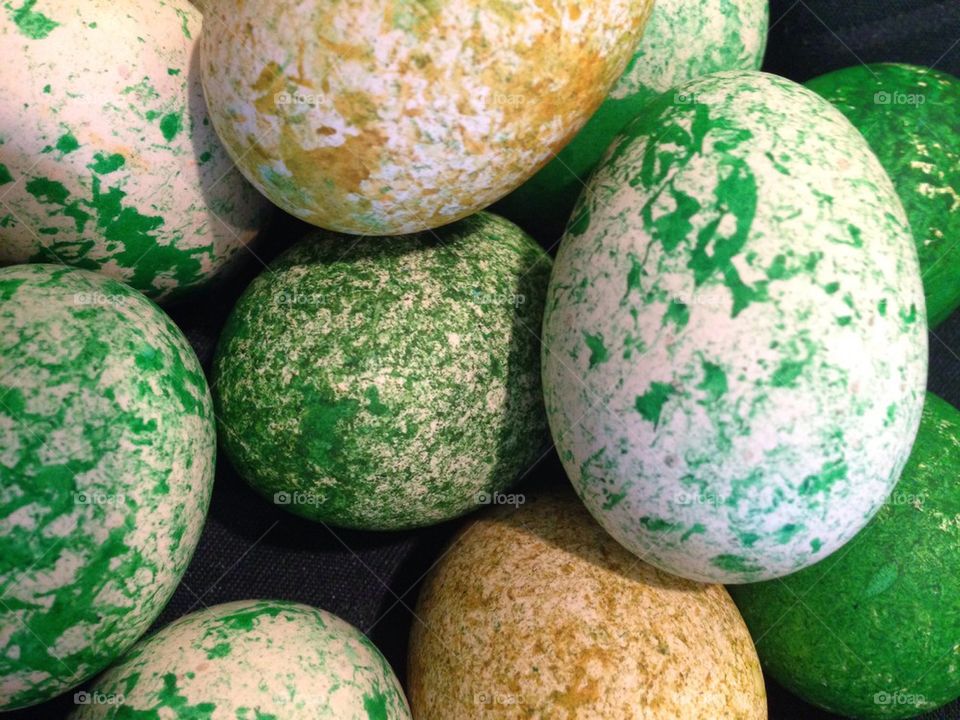 Speckled Easter eggs