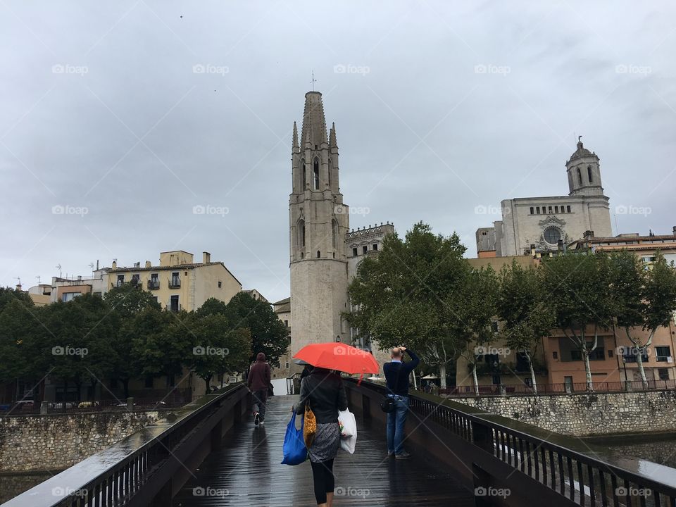 Walk on a rainy day