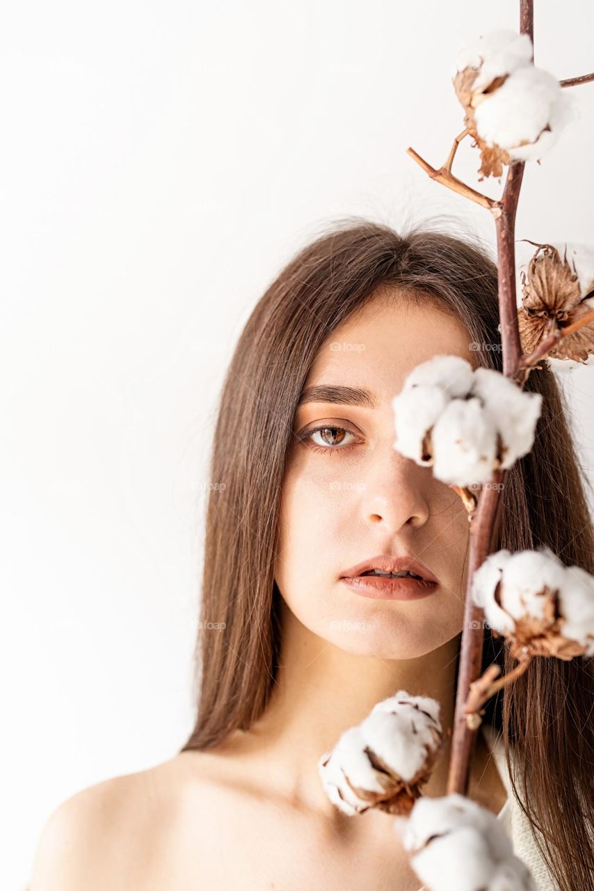 woman with natural skin