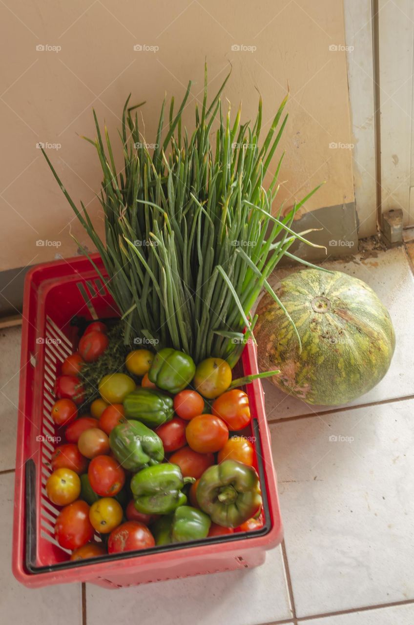 Foods In Plastic Basket