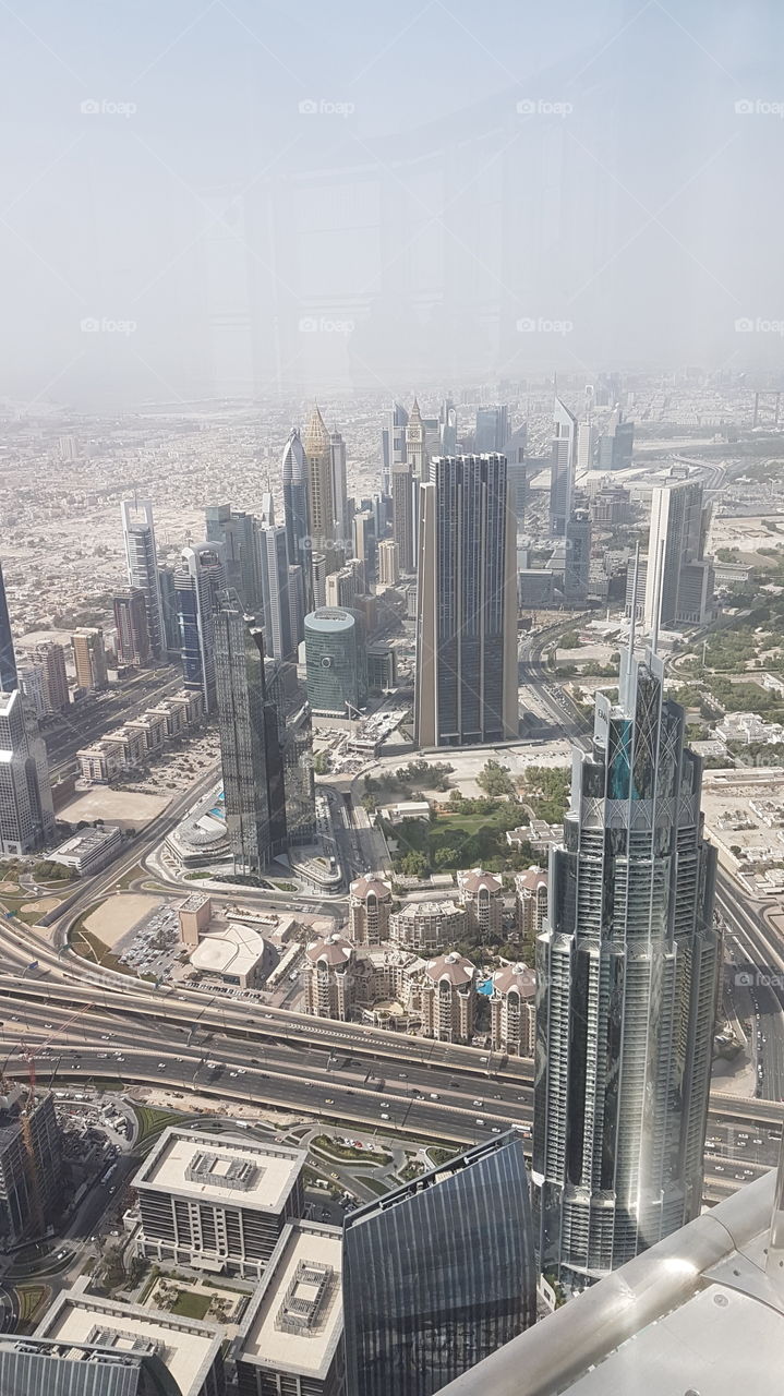 city sky line from burj Dubai