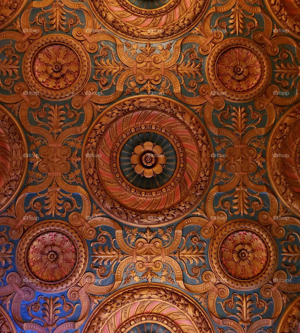 Ballroom ceiling @DuPont Hotel in Delaware