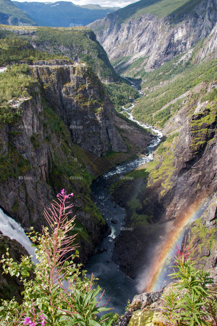 High angle view of valley