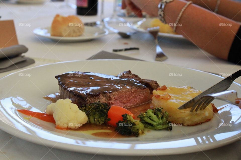 food, steak, wedding, lunch