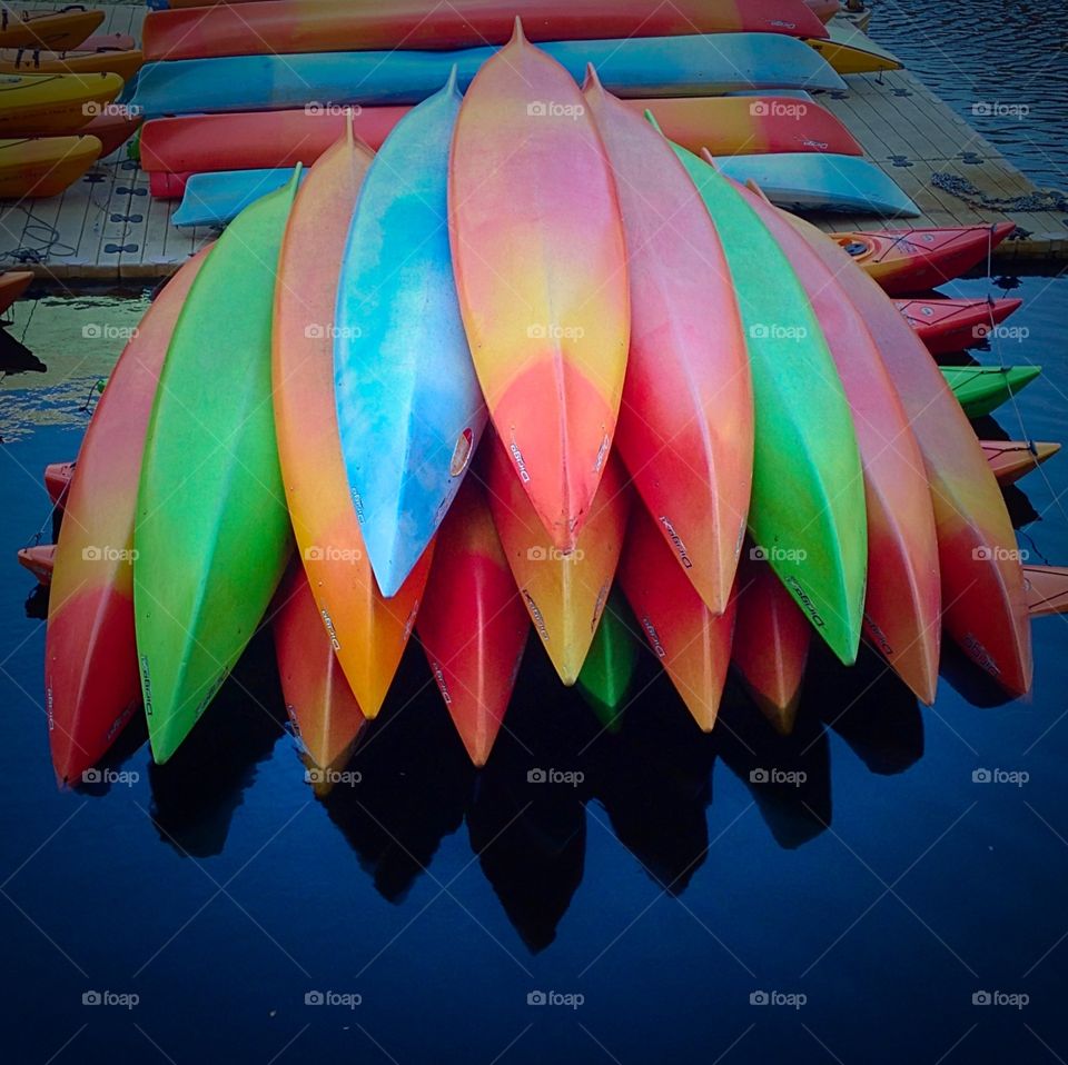 Banana boats . Kayaks by the Charles 