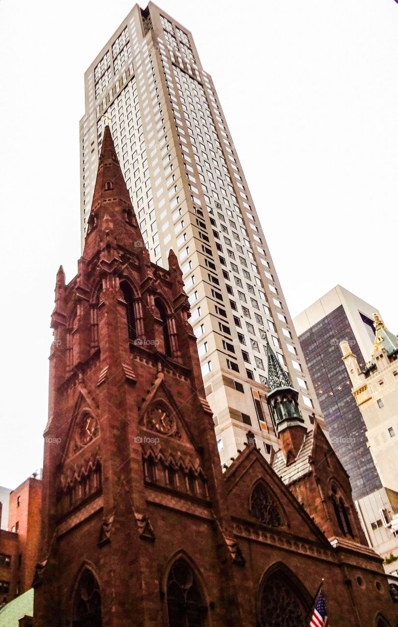 Church and Skyscraper