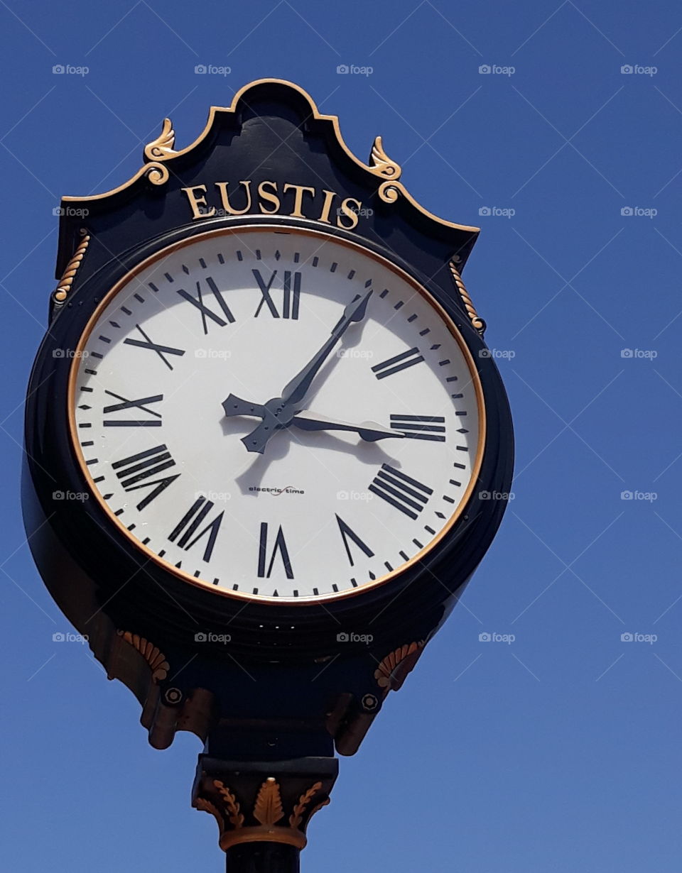 Old street clock. Eustis, Florida.