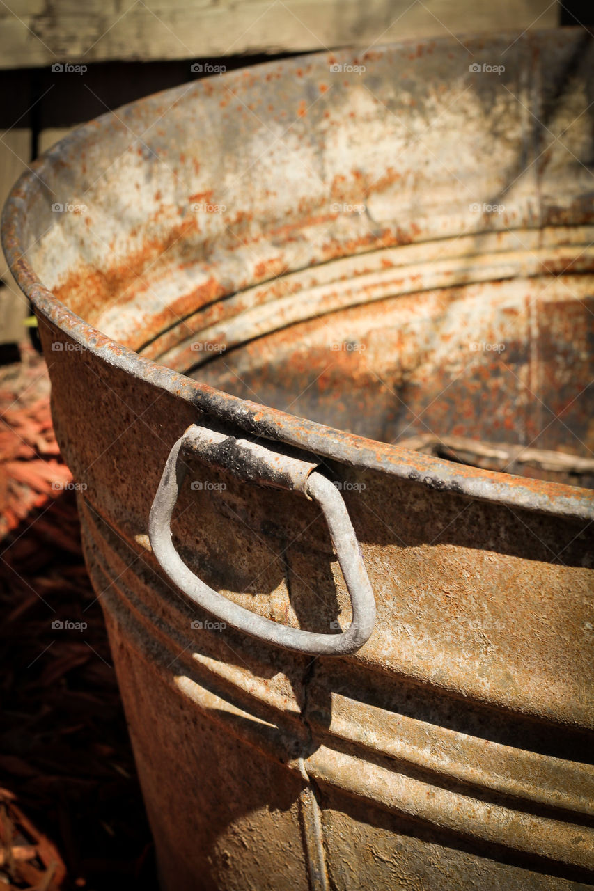 Old rusty bucket