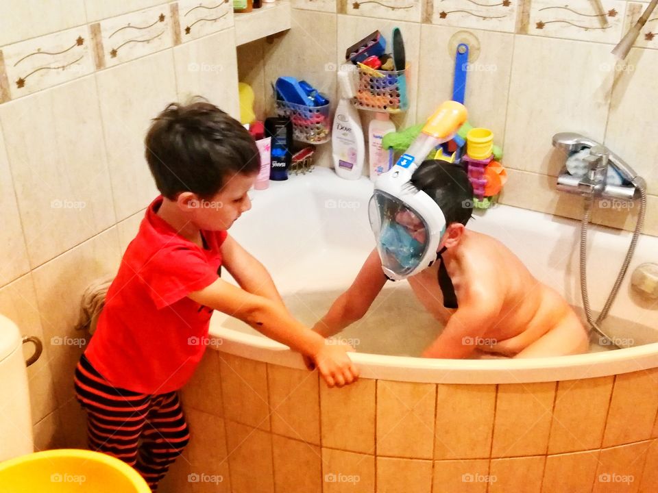 Bathroom scubadiving