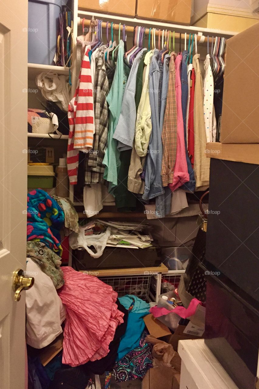 My messy closet.
