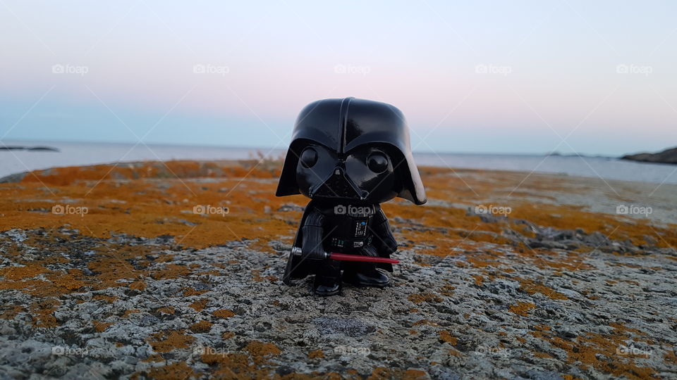 Darth Vader is enjoying the sunset