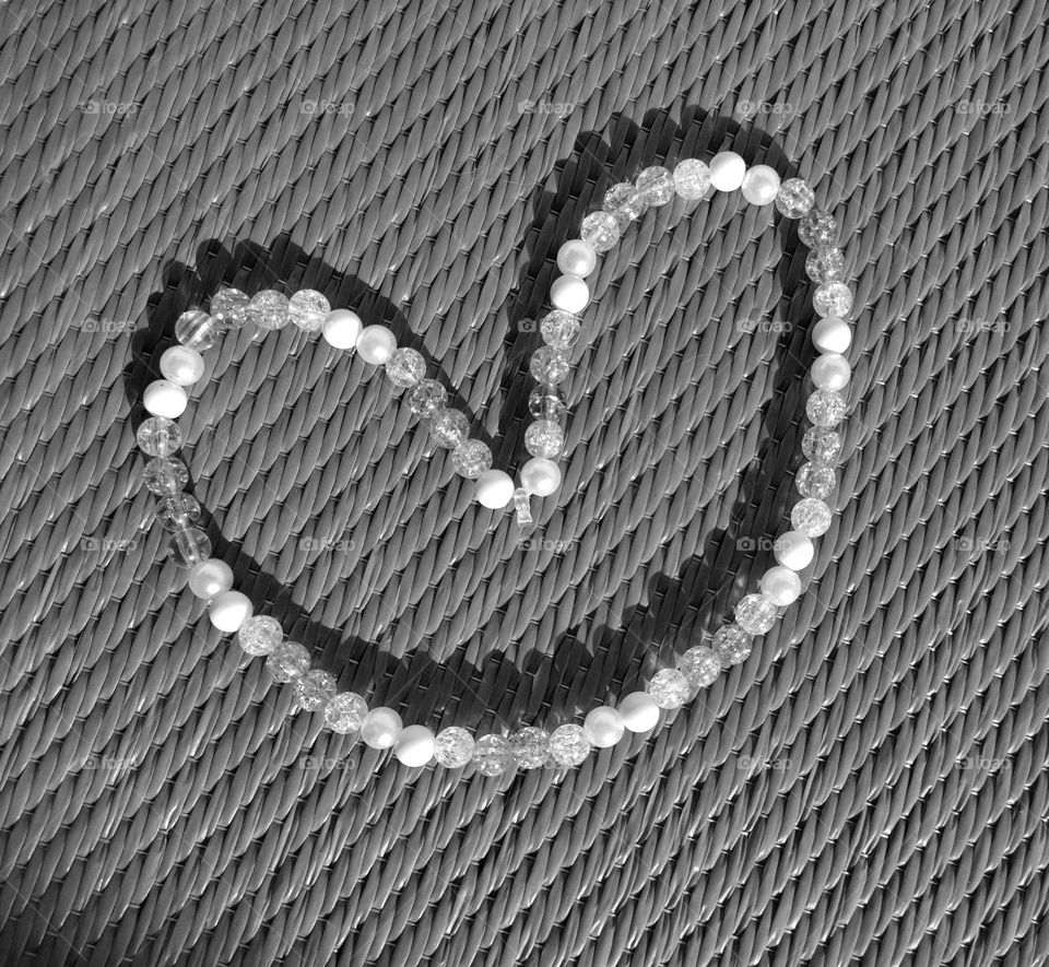 heart of sewed beads📿