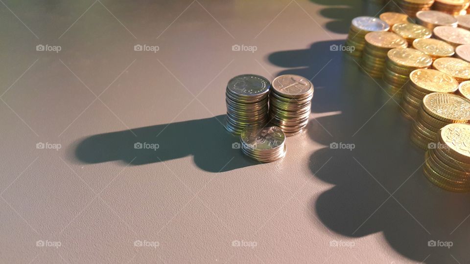 pillers of coins