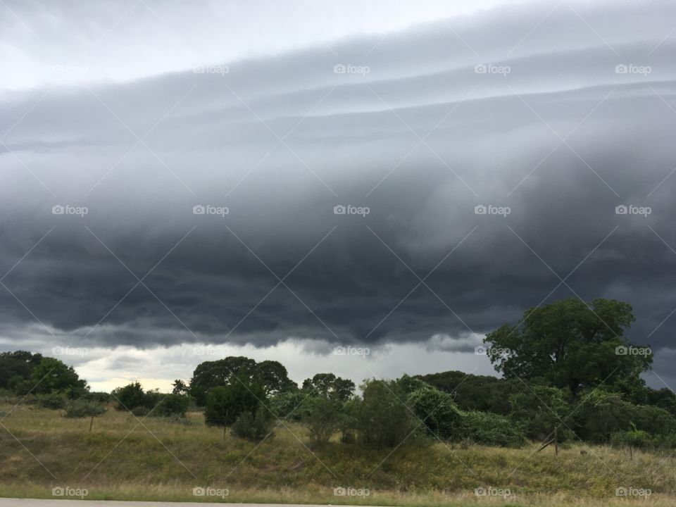Clouds hanging low over Austin, TX