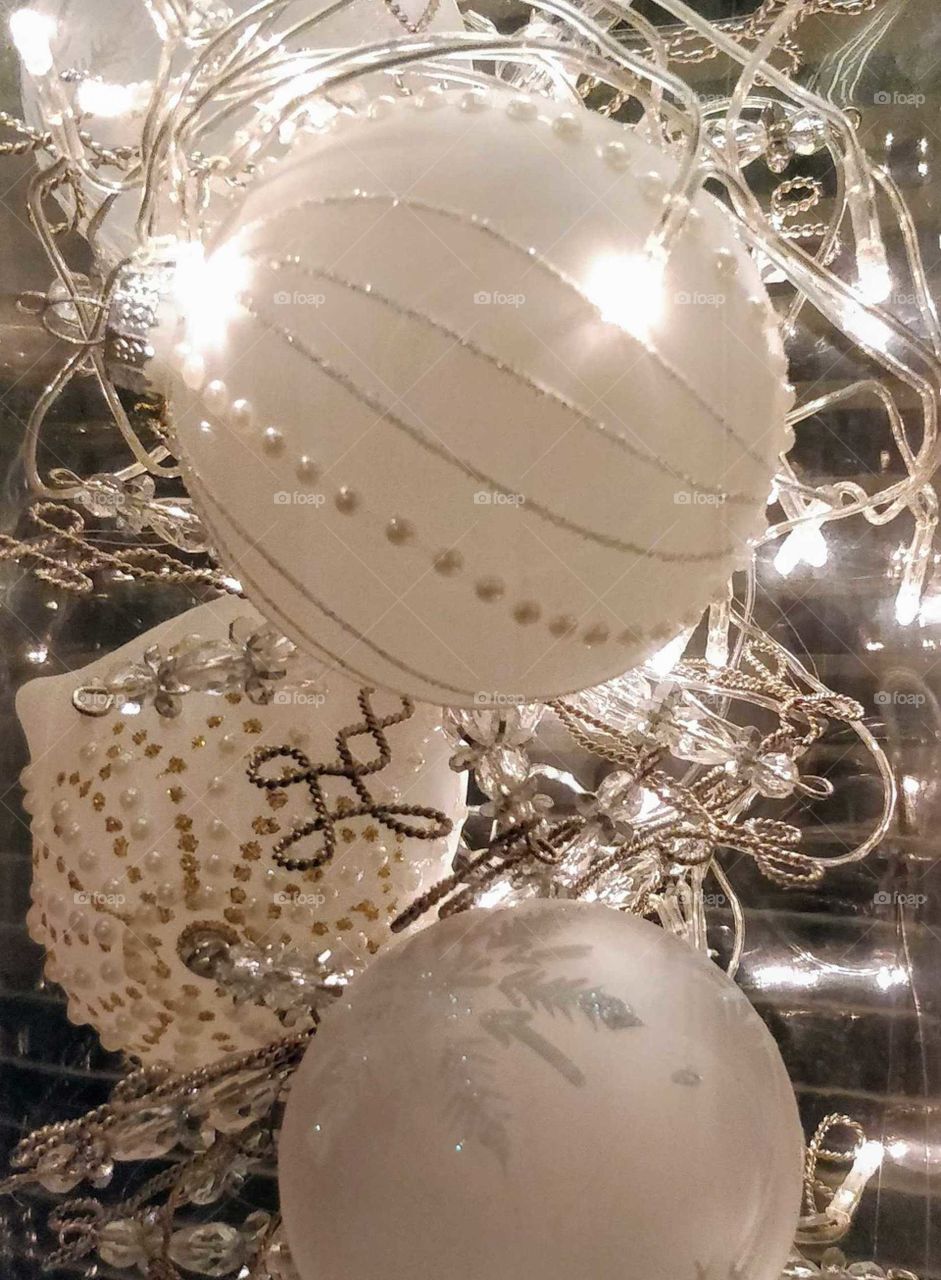 Christmas decorations with lights