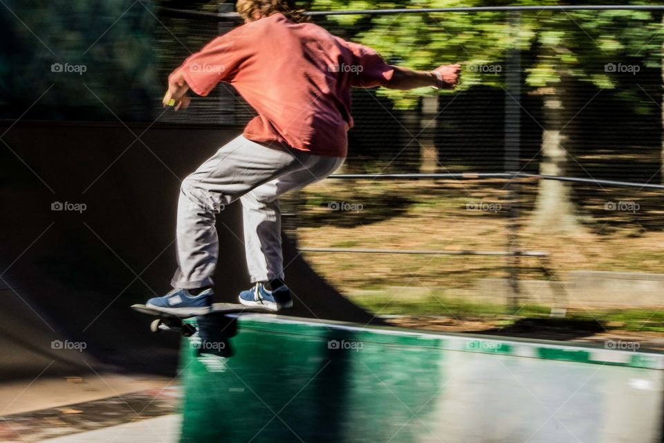 Rail Grinding. Skateboarding