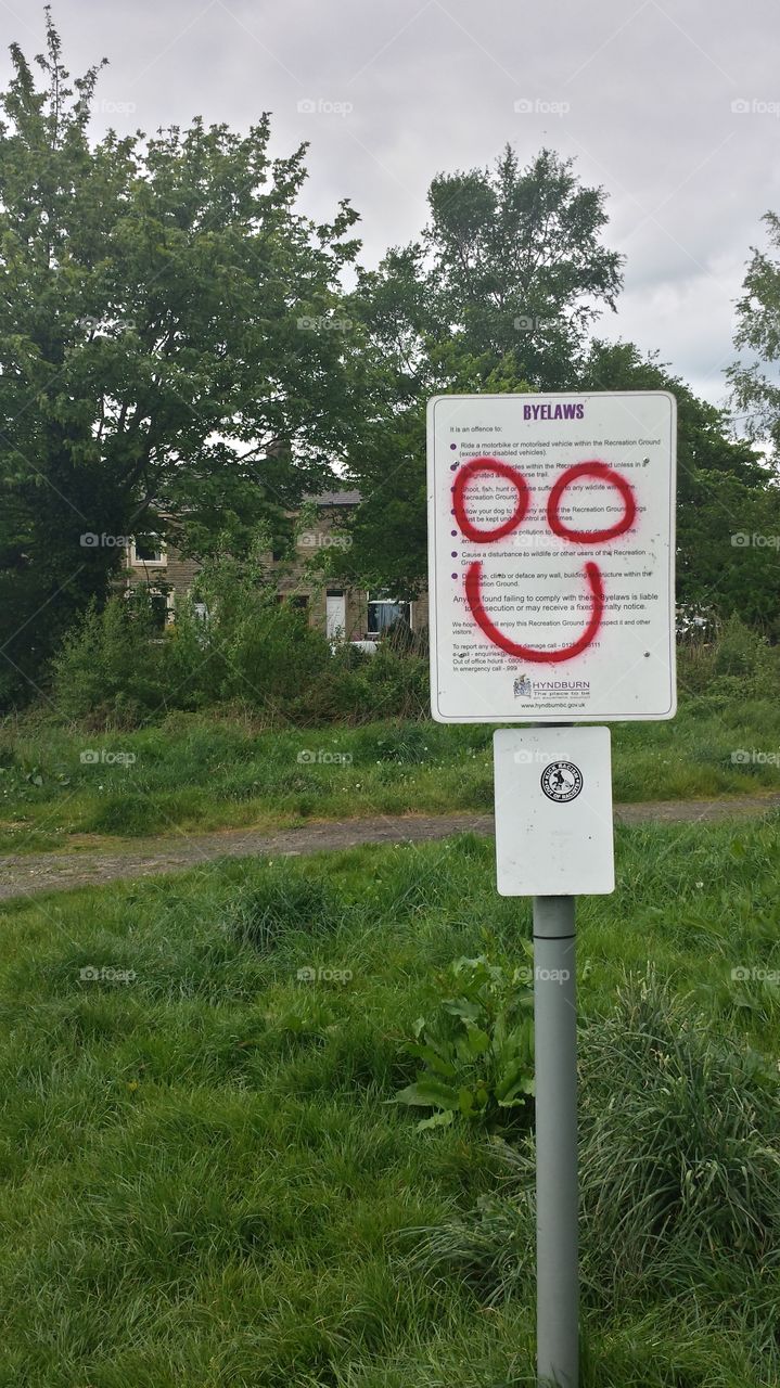 smiling sign