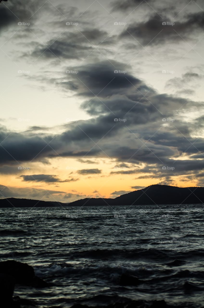 Dramatic sky over the sea