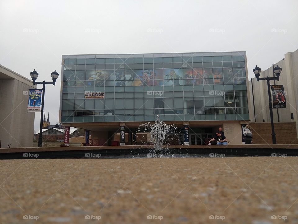 Convention center that is located in Virginia that has a cool fountain outside