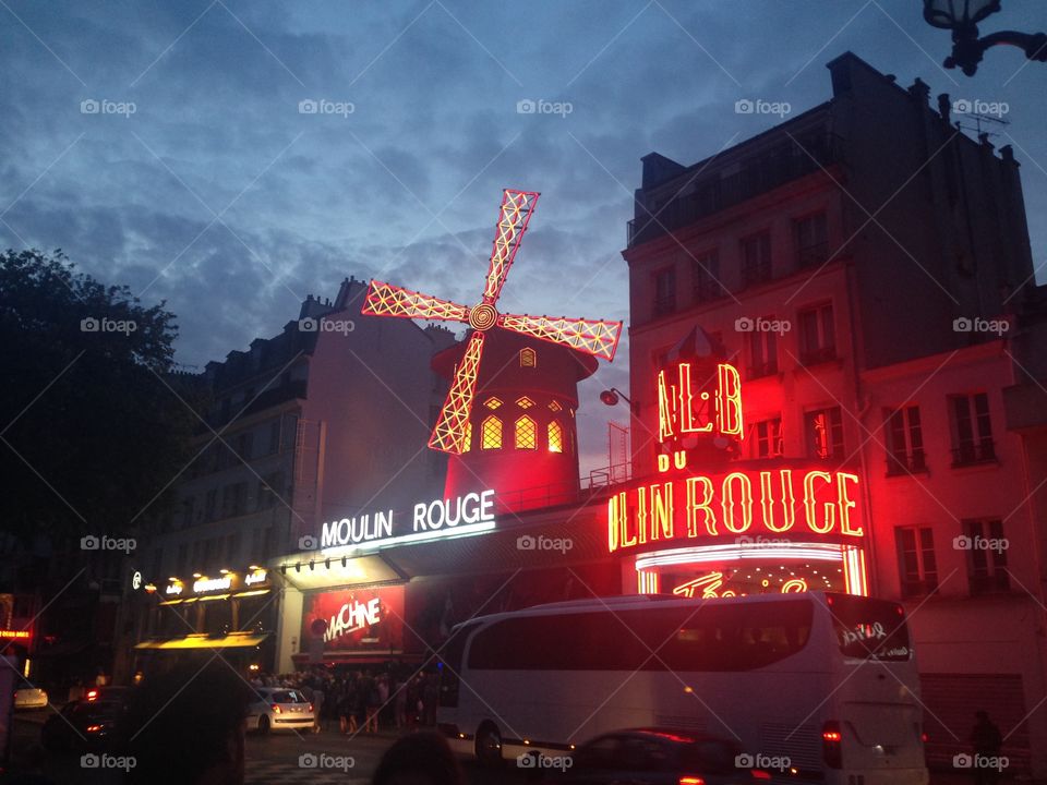 The Moulin Rouge . Taken in Paris at the Moulin Rouge. 