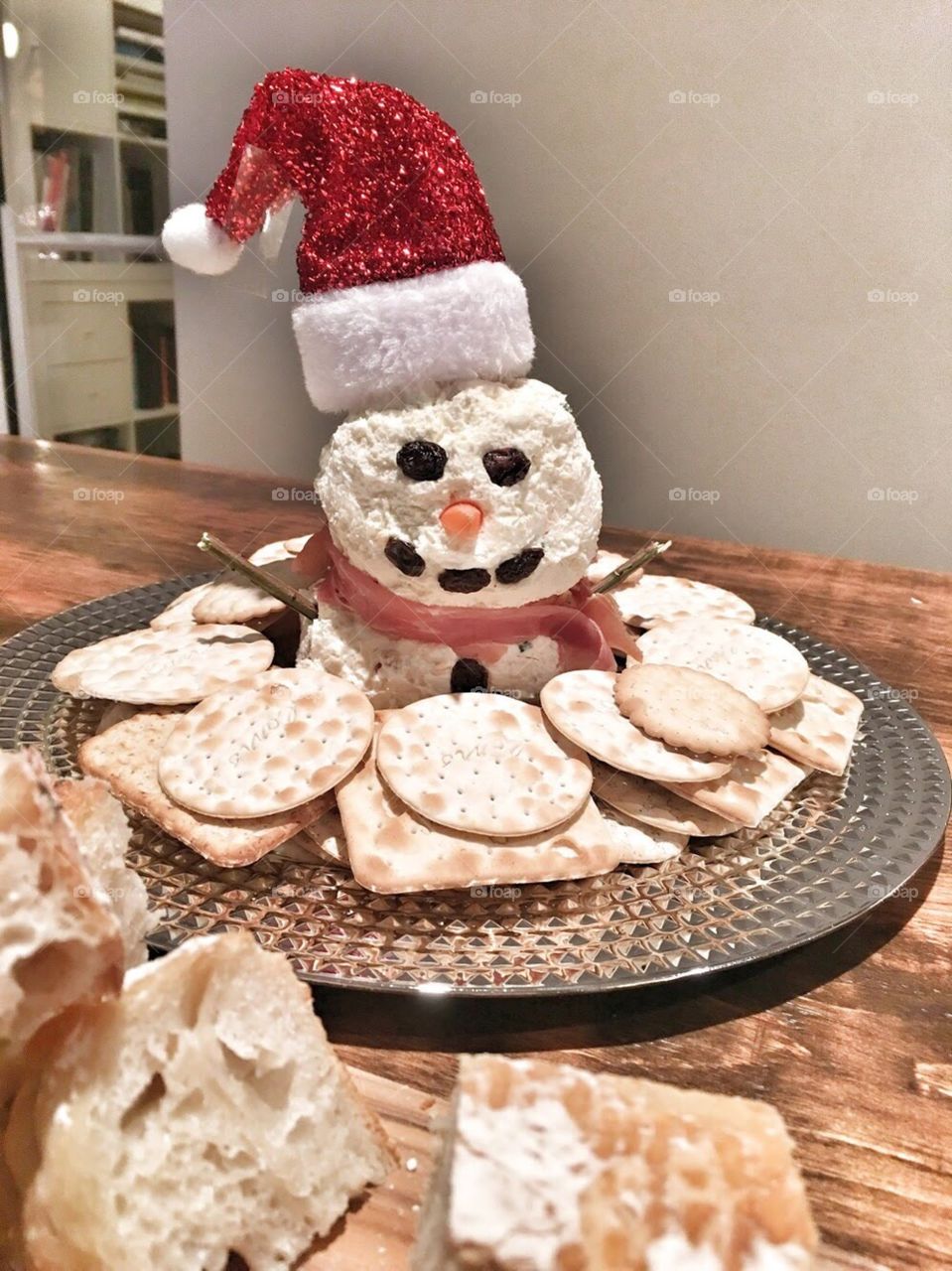 Cheese ball snowman. DIY nailed it Pinterest. He was made with cream cheese. 