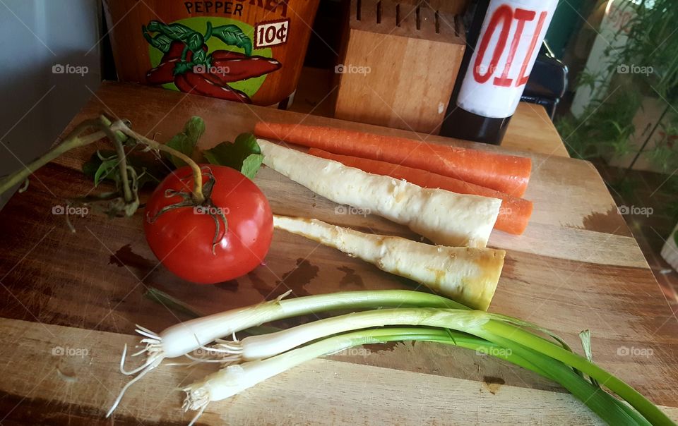 fresh ingredients from the garden