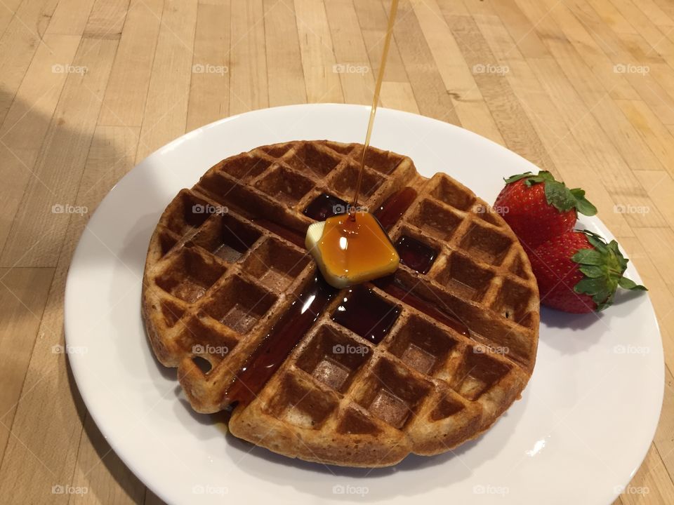 Syrupy waffle 