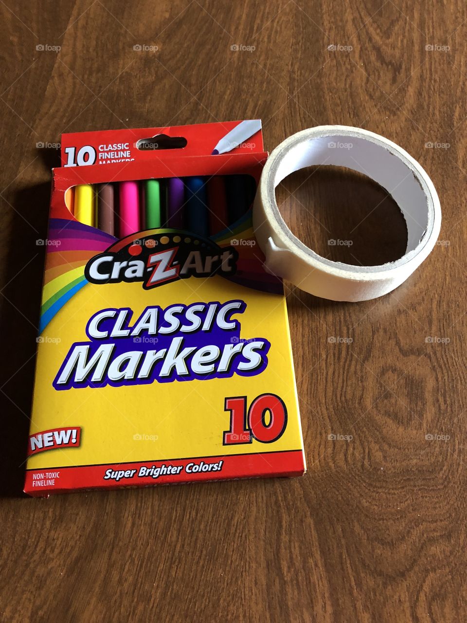 Bingo markers and tape