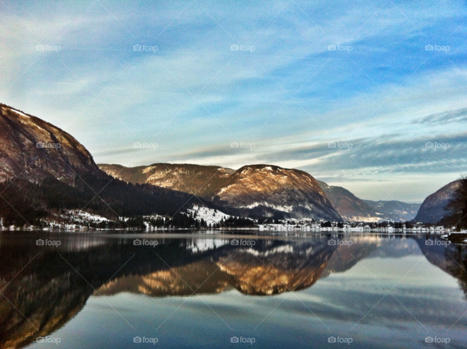 sky lake reflection slovenia by selecshine