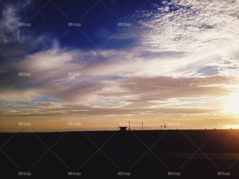 Sunset at beach