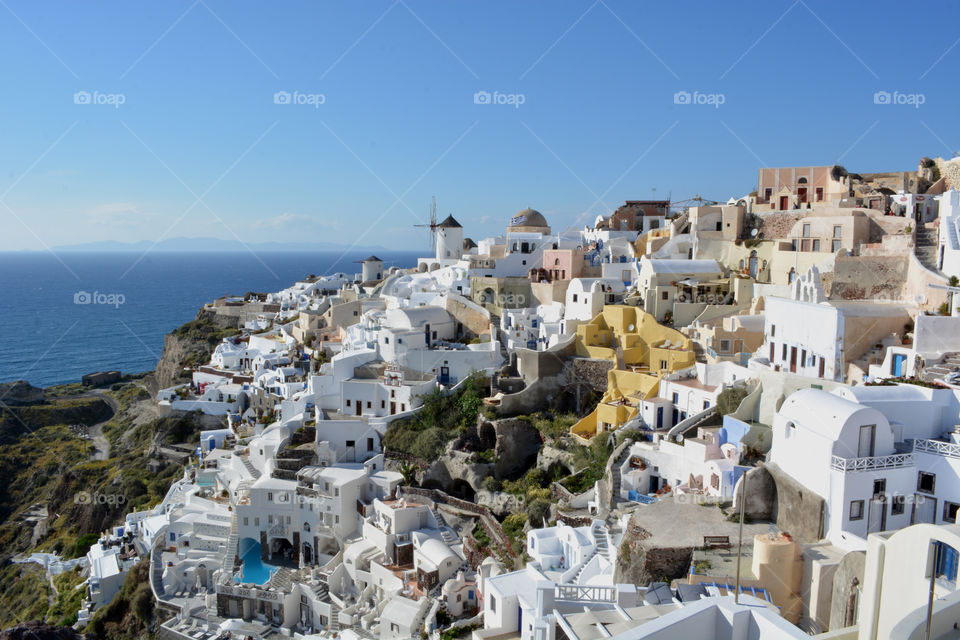 Awesome view of Santorini island