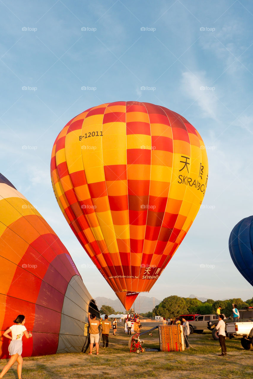 orange balloons