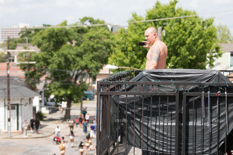 Man on the apartment 