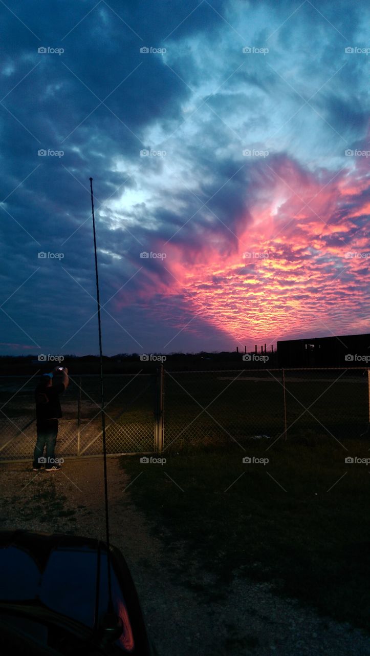 The beauty of sunsets!On fire.