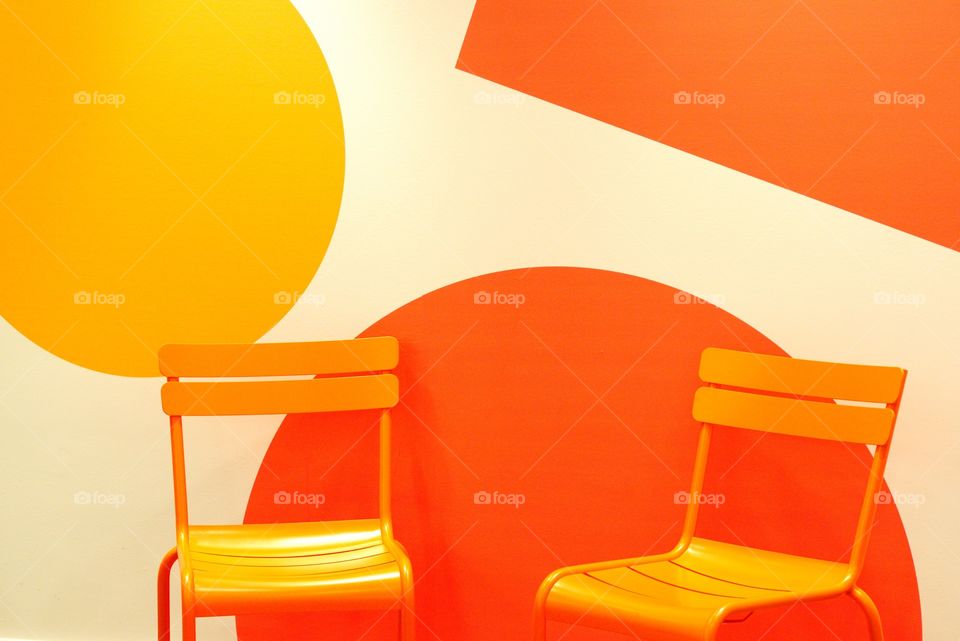 Small colored room for a relaxation