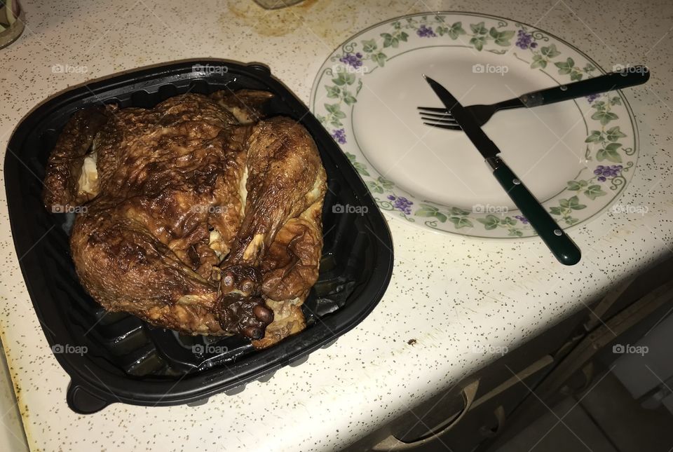 Ready to be carved like a Thanksgiving turkey. This chicken is one delicious yet healthy dinner to sink your teeth into during late night.