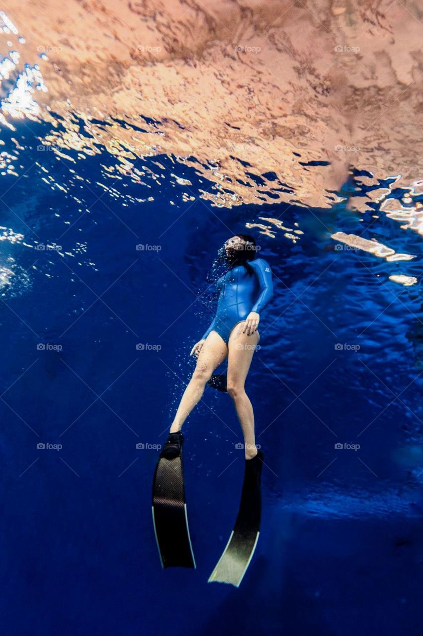 Portrait of a professional female swimmer