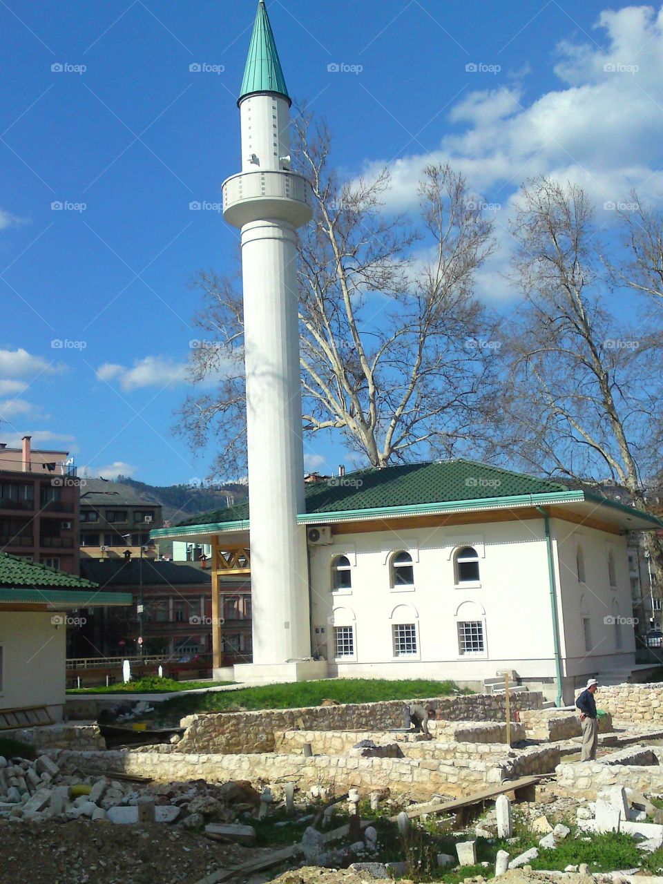 White mosque in Sarajevo