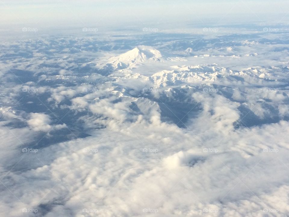 snow covered Mt. St. Helens. March 2016