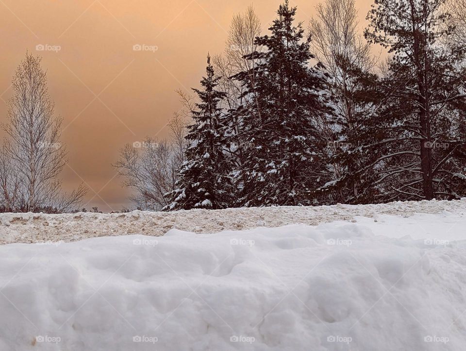 Hello USA in the winter