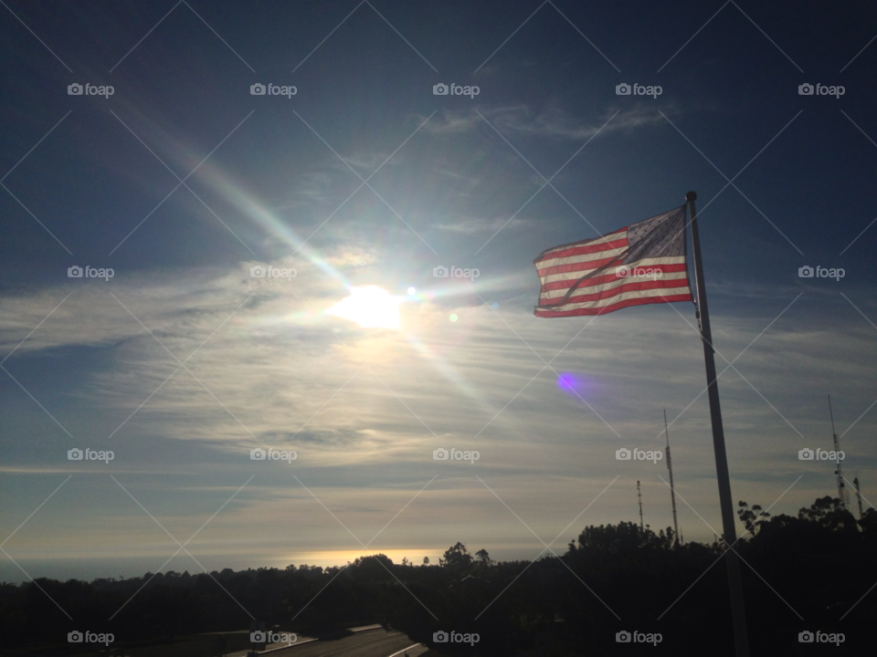 sun flag sunshine patriotic by KeriA