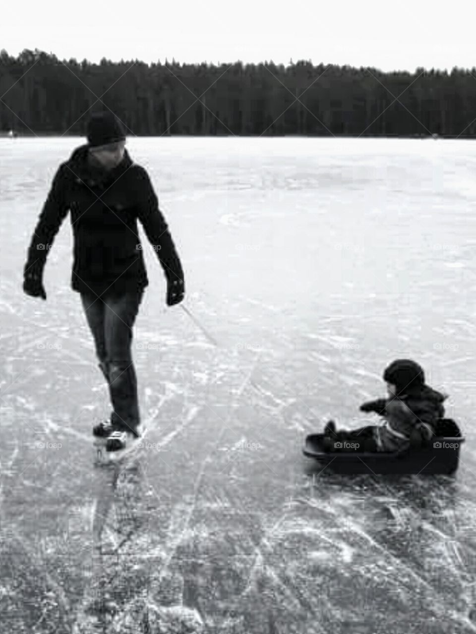 Mother & Child!. Mother and daughter on ice!