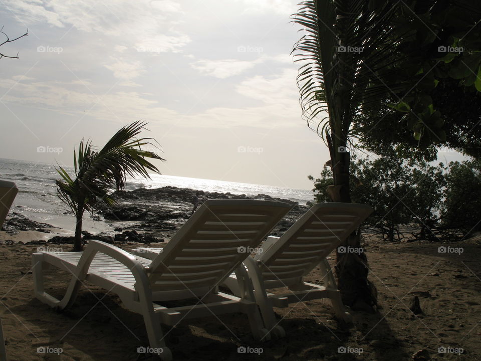 Relaxing beach scene