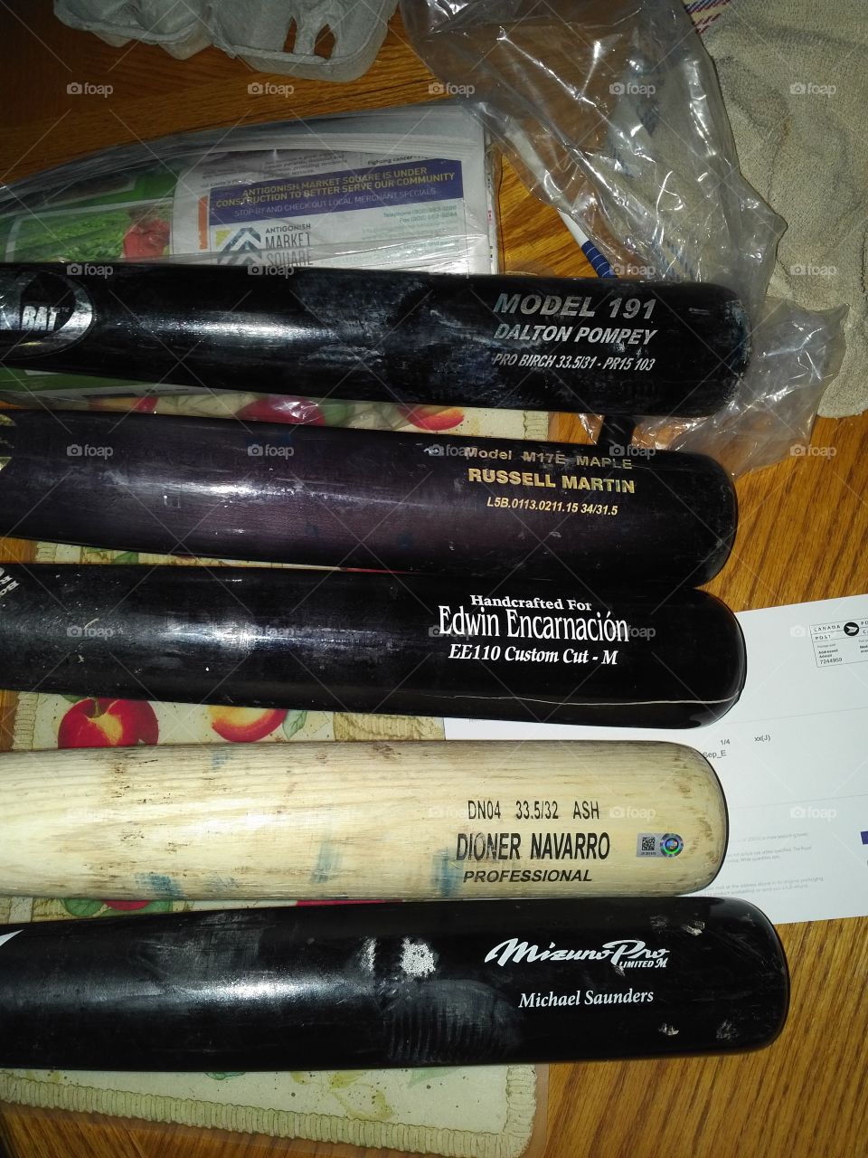 Game used Jays bats