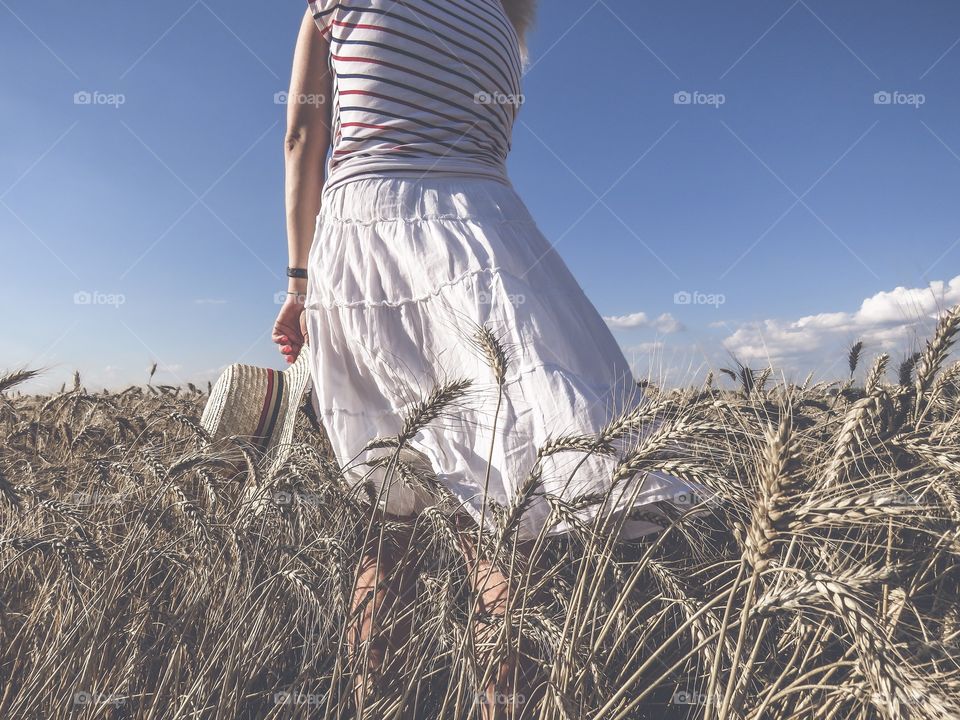 girl in a wheat field