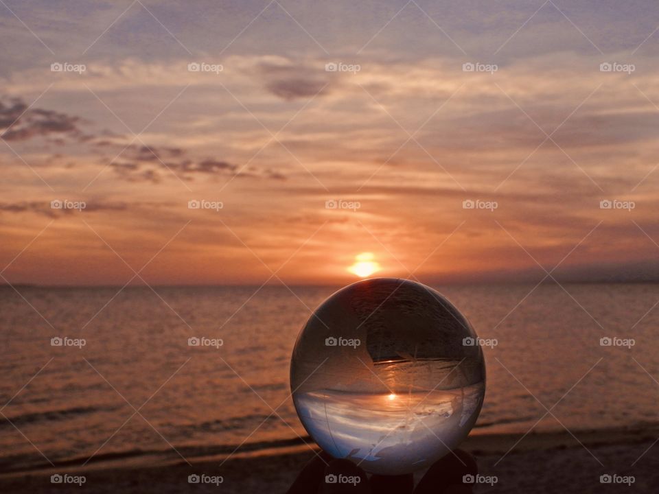 Crystal ball sunset